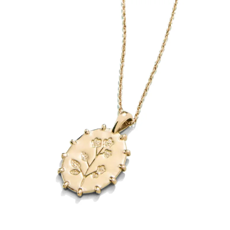 Shiny name necklaces-Spartina Forget Me Not Necklace 17" Flower