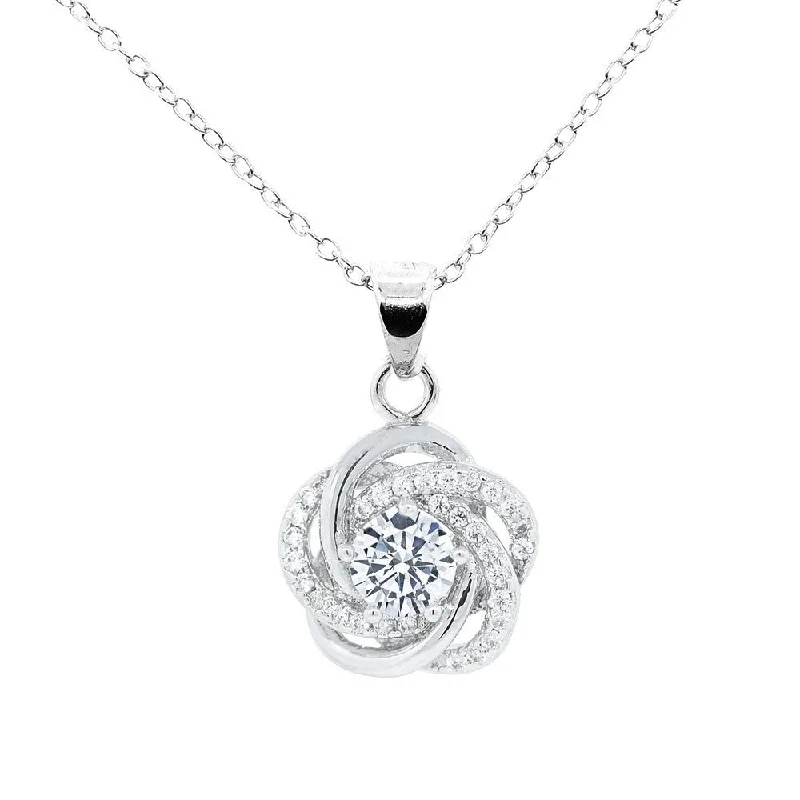 Regency style necklaces-Stella 18k White Gold Plated Crystal Pendant Necklace with Simulated Diamond Crystals