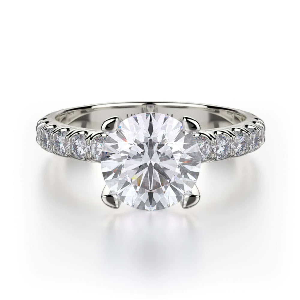 New moon engagement rings-Crown R716-2