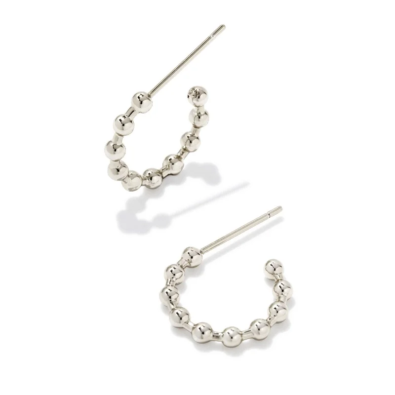 Coiled cord earrings-Kendra Scott | Oliver Silver Huggie Earrings