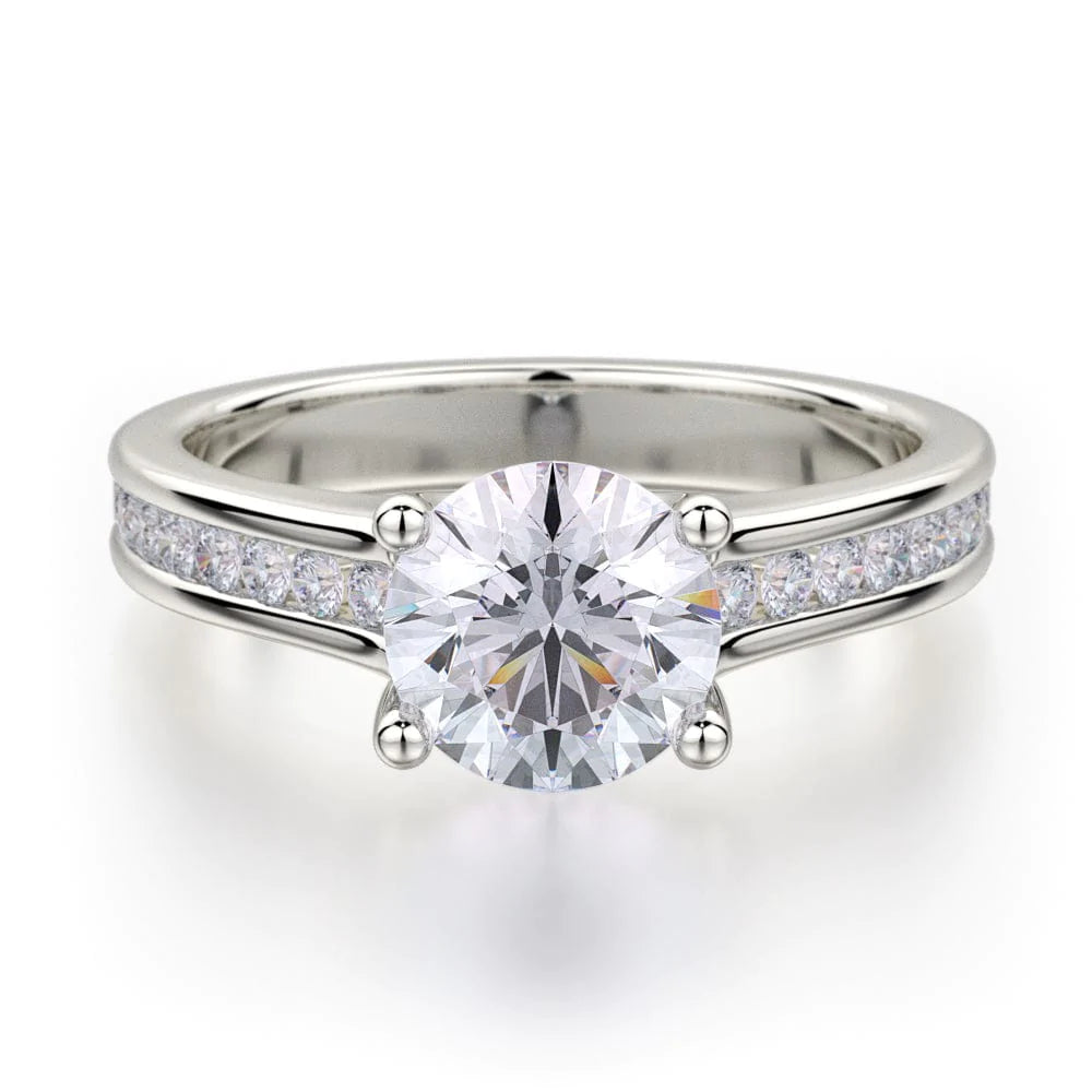 Wide geometric engagement rings-Defined R461-1