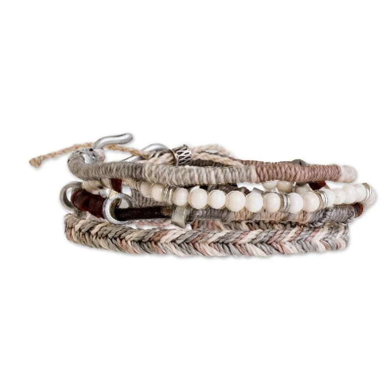 Topaz stone bangles-NOVICA Maya Highlands, Macrame bracelets (set of 4)