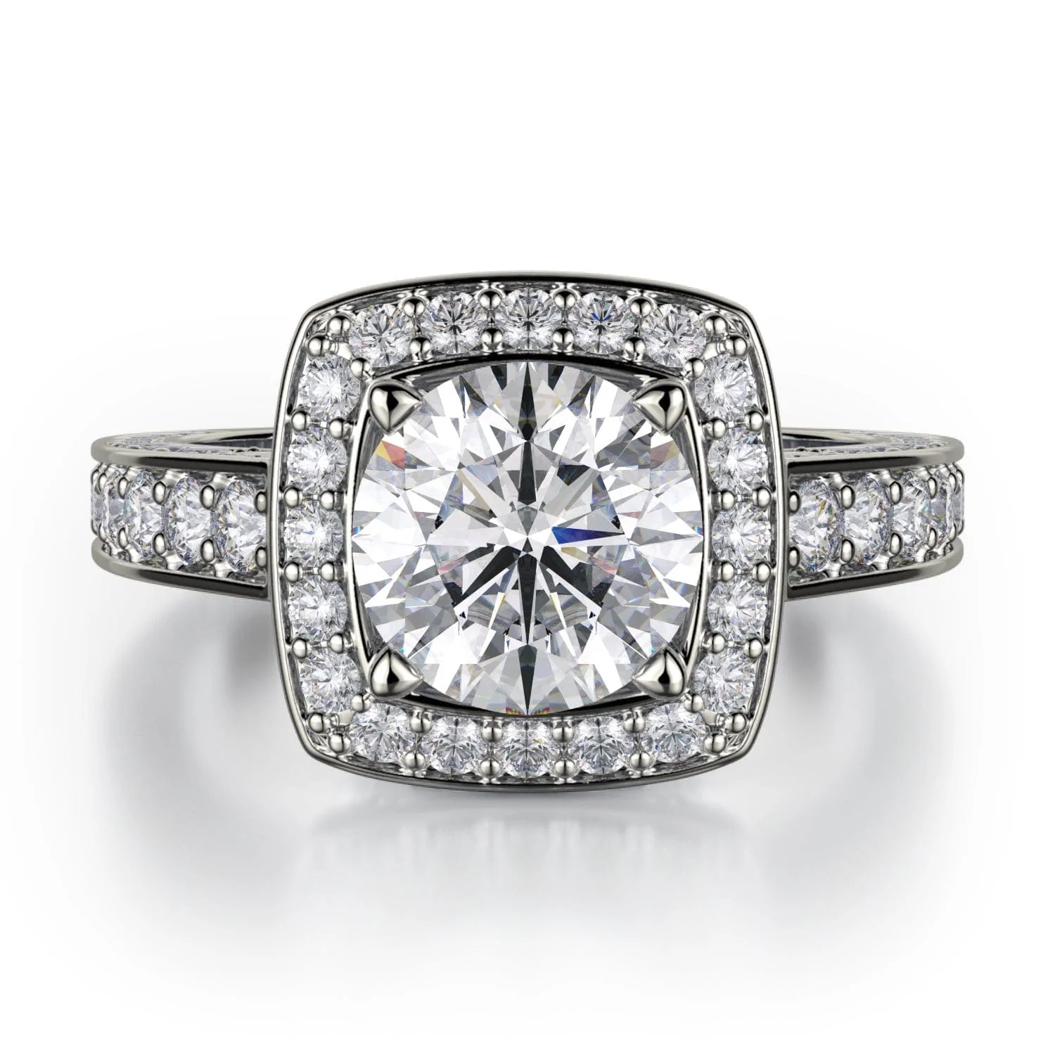 Secure clasp engagement rings-Princess R261-2