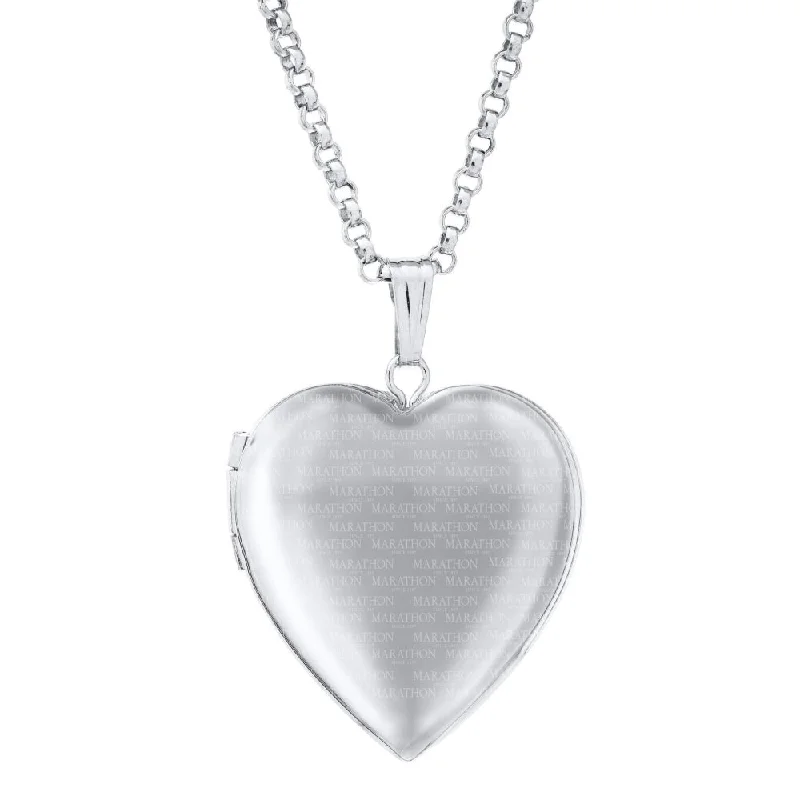 Pixie wing necklaces-Sterling Silver Heart Locket Necklace