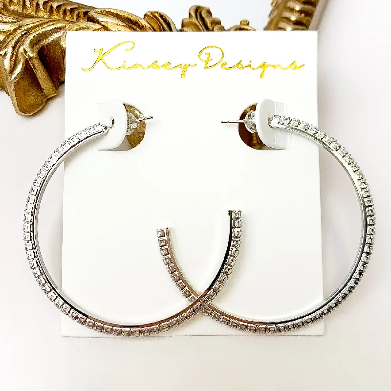 Smooth drop earrings-Kinsey Designs | Blaze Hoop Silver Earrings