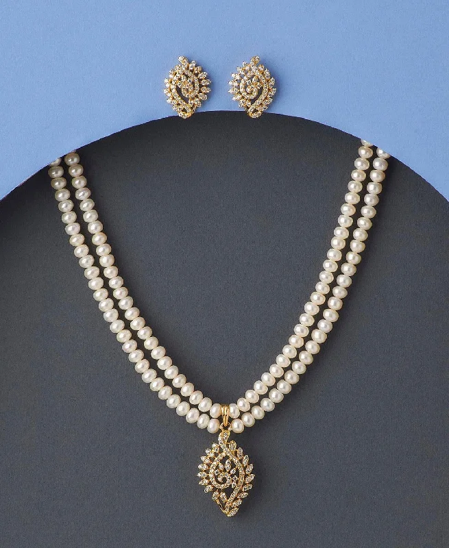 Raw woven necklaces-Exquisite Pearl Necklace Set