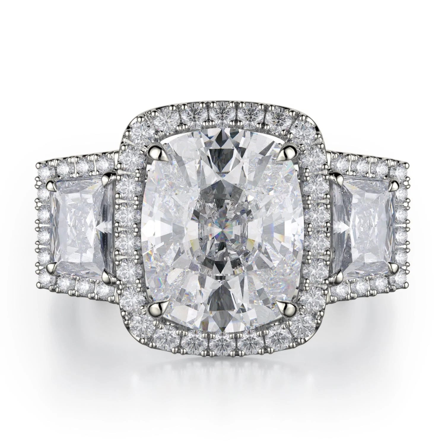 Layered band engagement rings-Trinity R775-3