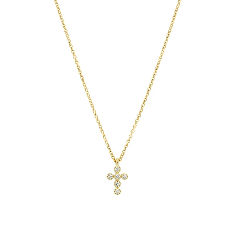 Lapis stone necklaces-Dainty Cross Necklace