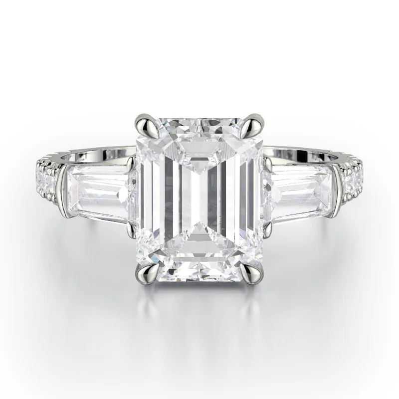 Round gem engagement rings-Trinity R765-2.5