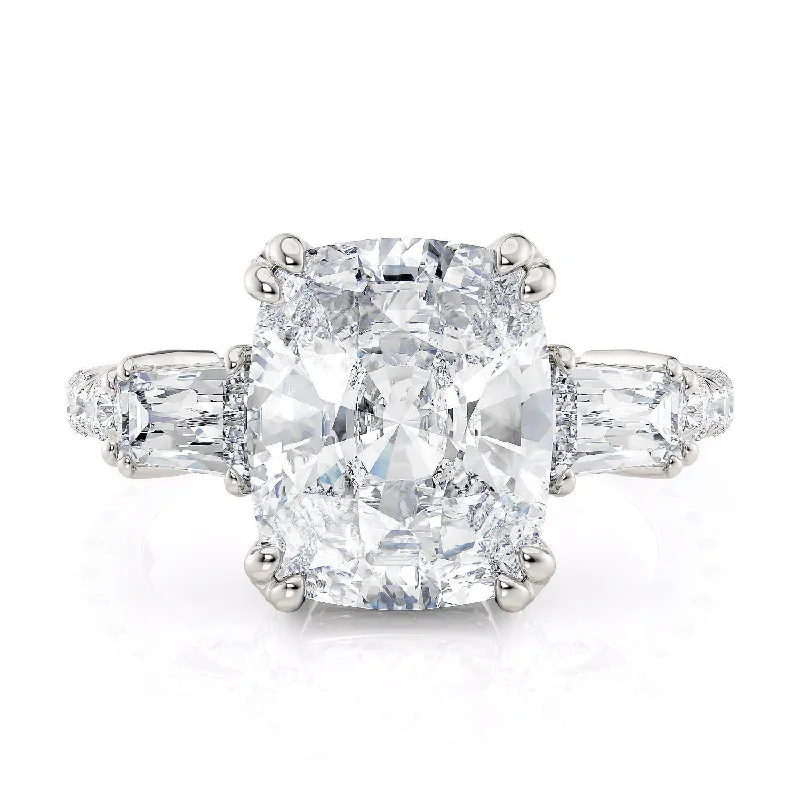 Cluster diamond engagement rings-Trinity R768-4