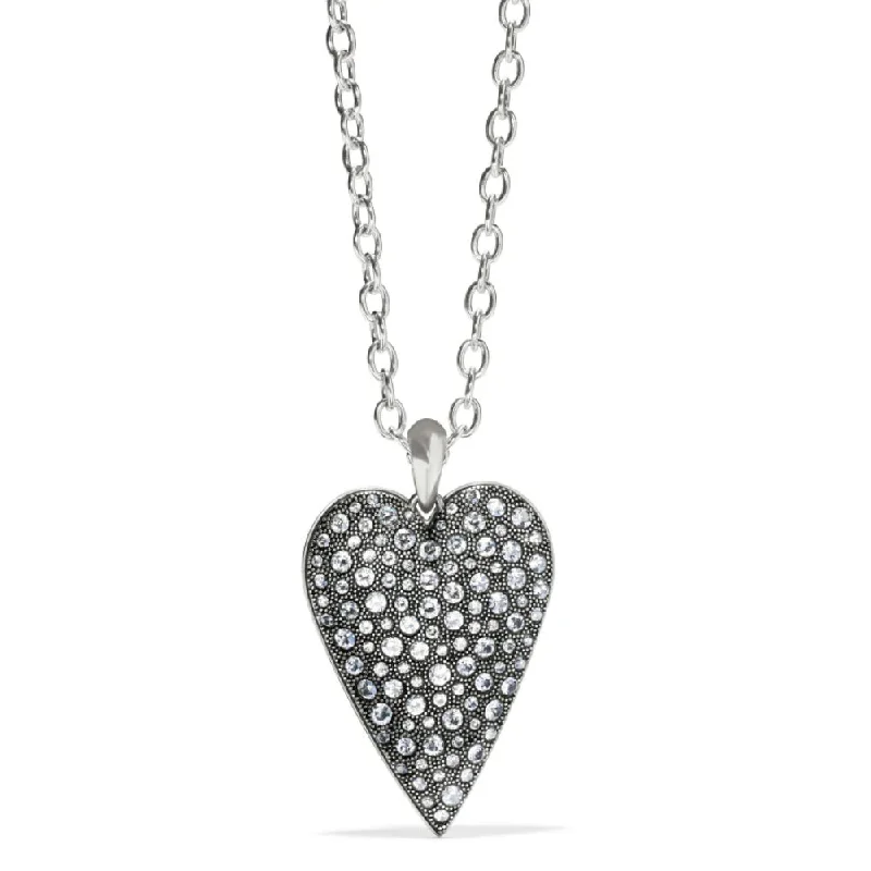 Polished bead necklaces-Brighton Glisten Heart Convertible Necklace