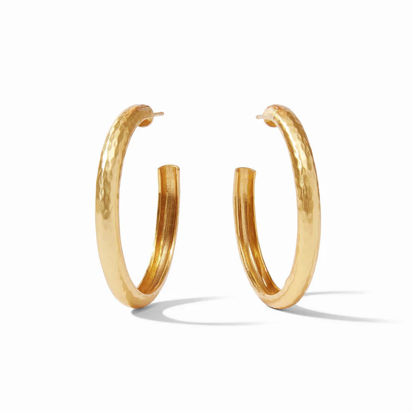 Smooth drop earrings-Julie Vos | Havana Large Hoop Earrings in Gold