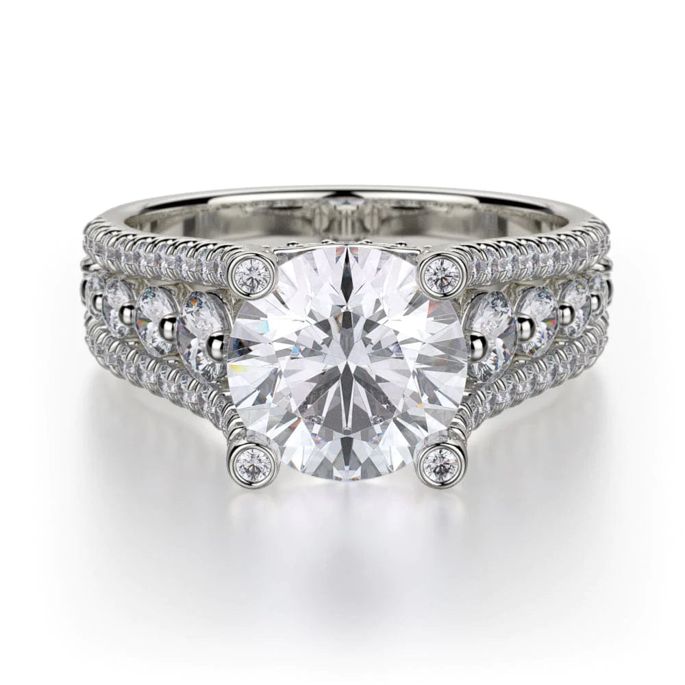 Oval stone engagement rings-Strada R513-1.5