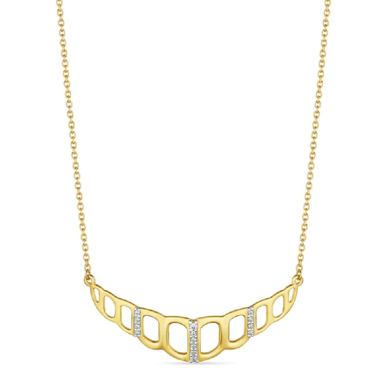 Lace choker necklaces-Judith Ripka 14k Selvaggia Pendant Necklace with Diamonds