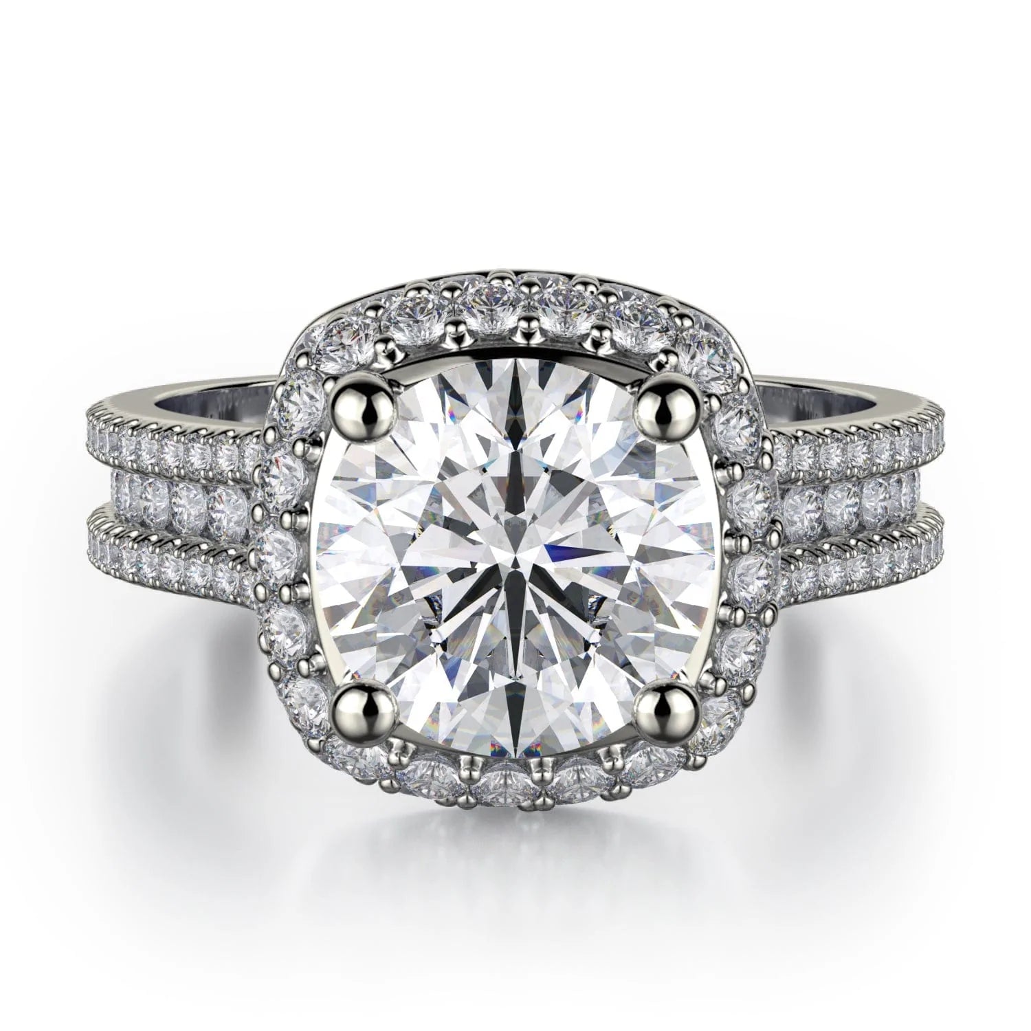 Pinch band engagement rings-Defined R755-2