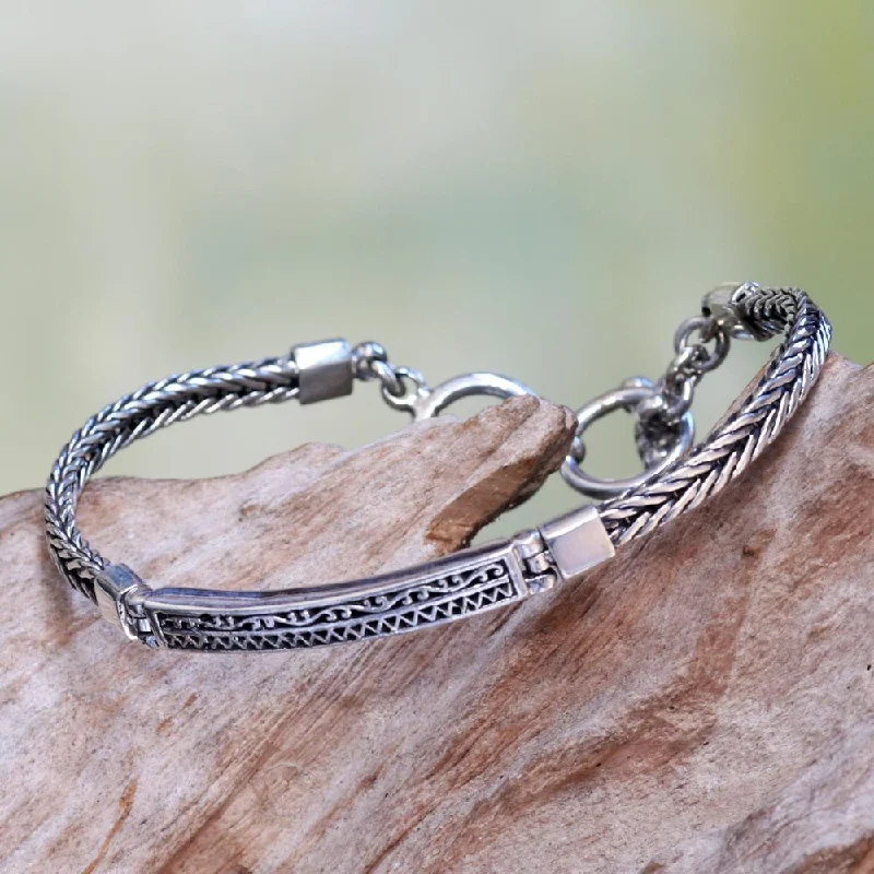 Multi-bead bangles-NOVICA Handmade Sterling Silver 'Ayung Wave' Bracelet (Indonesia)