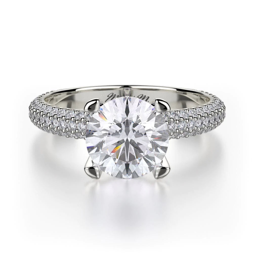 Bold halo engagement rings-Crown R702-2