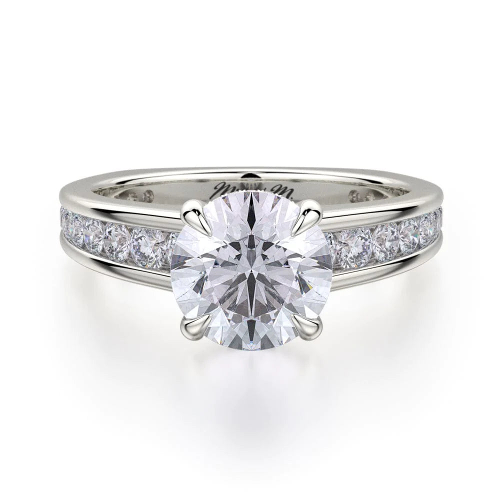 Art deco engagement rings-Crown R705-2