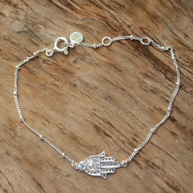 Subtle filigree bangles-Handmade Sterling Silver 'Silver Hand' Bracelet (Indonesia) - 7'6" x 9'6" - 7'6" x 9'6"