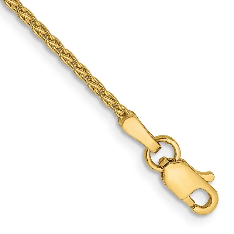 Joy charm bangles-Curata 10k Yellow Gold 1.5mm Parisian Wheat Chain Bracelet