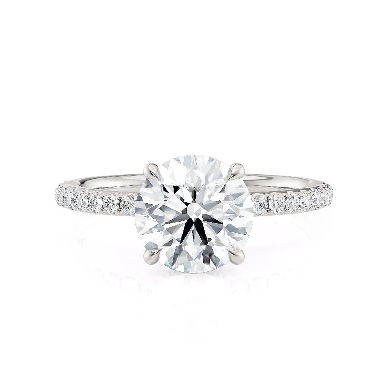 Oval stone engagement rings-Crown R804-2