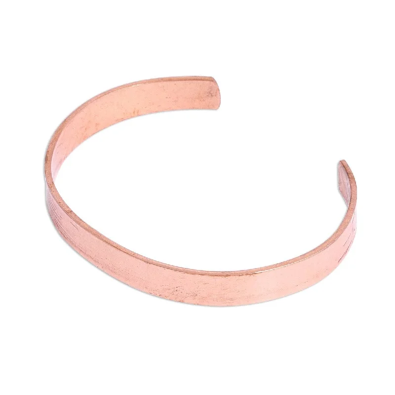 High shine bangles-NOVICA Brilliant Gleam, Copper cuff bracelet