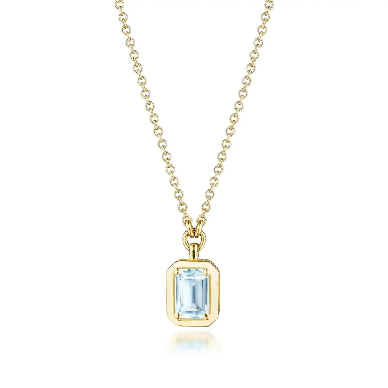 Round pendant necklaces-Tacori Allure Sky Blue Topaz Necklace, 0.7ct