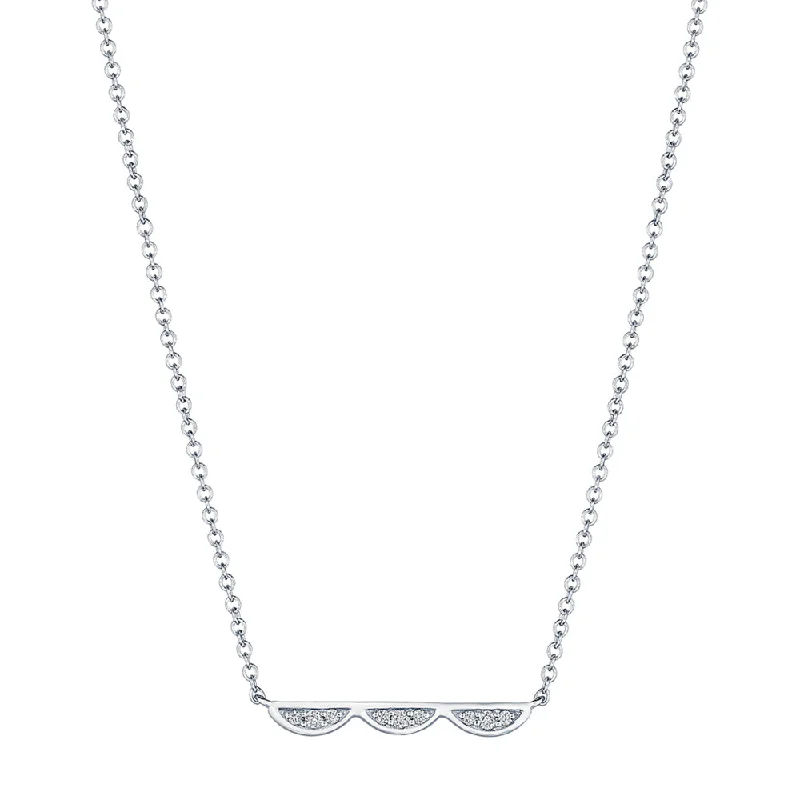 Surf wave necklaces-Tacori Closed Crescent Diamond Necklace - Petite